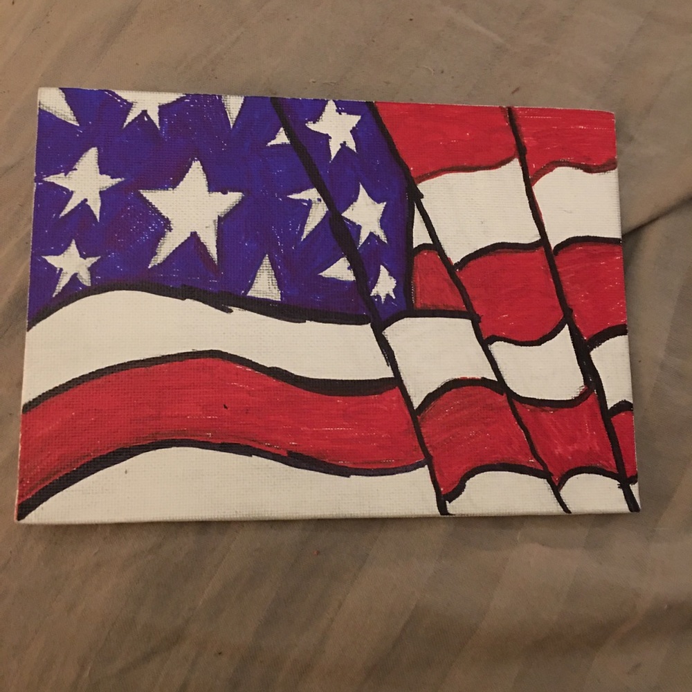 Waving American flag